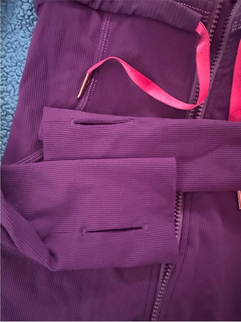 Lululemon Reversible Jacket Purple Pink Size 2 Hooded - Picture 2 of 7
